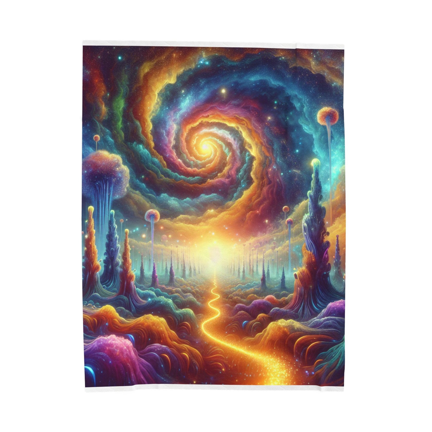 Galaxy Spiral Wonderland - Plush Blanket