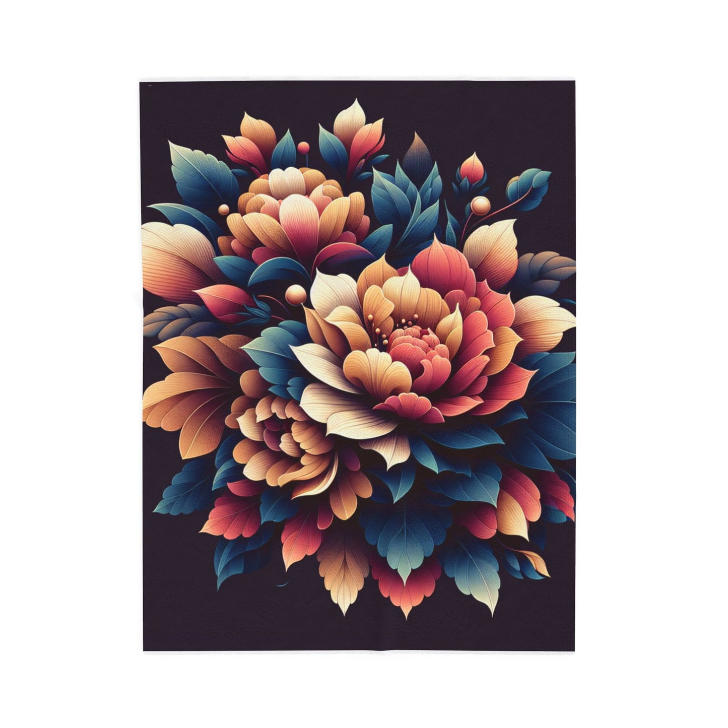 Nature's Flourish - Plush Blanket