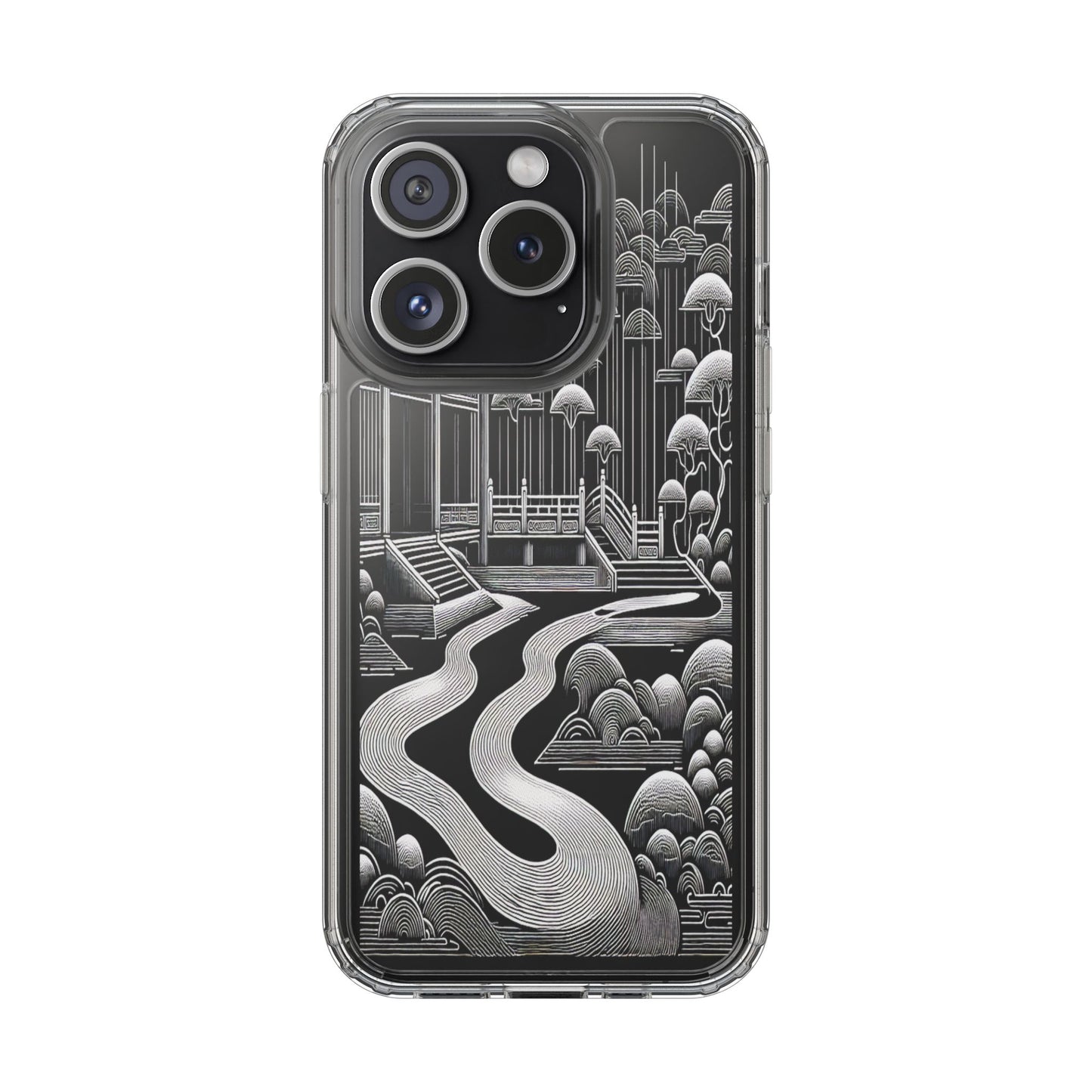 Transparent Zen Pathway Iphone Case Compatible With Iphone 16 15 14 - Clear Phone Cover