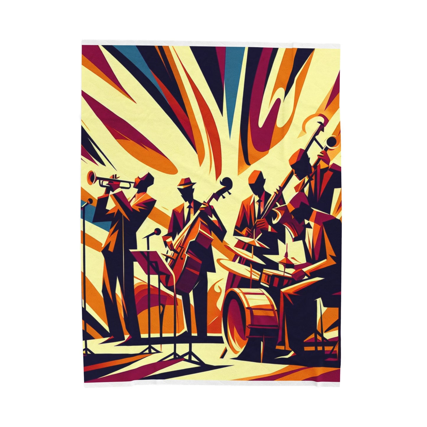 Jazz Ensemble in Motion - Plush Blanket