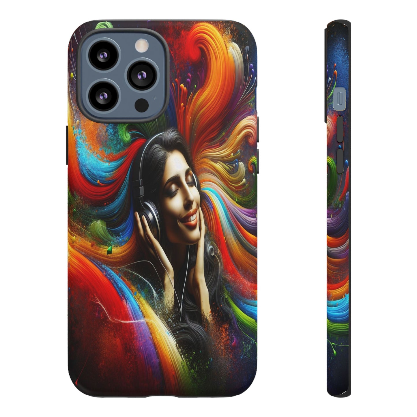 Protective Harmony in Color and Sound Iphone Case Compatible With Iphone 16 15 14 - Phone Cover