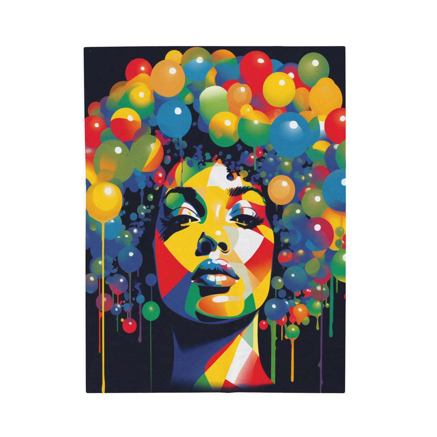 Colorful Mind Cascade- Plush Blanket