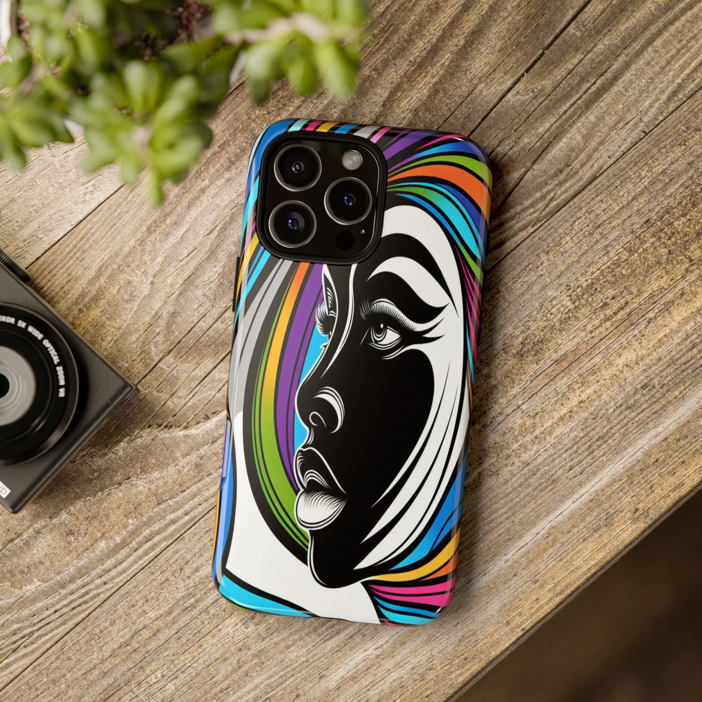 Colorful Portrait Fusion - Phone Case