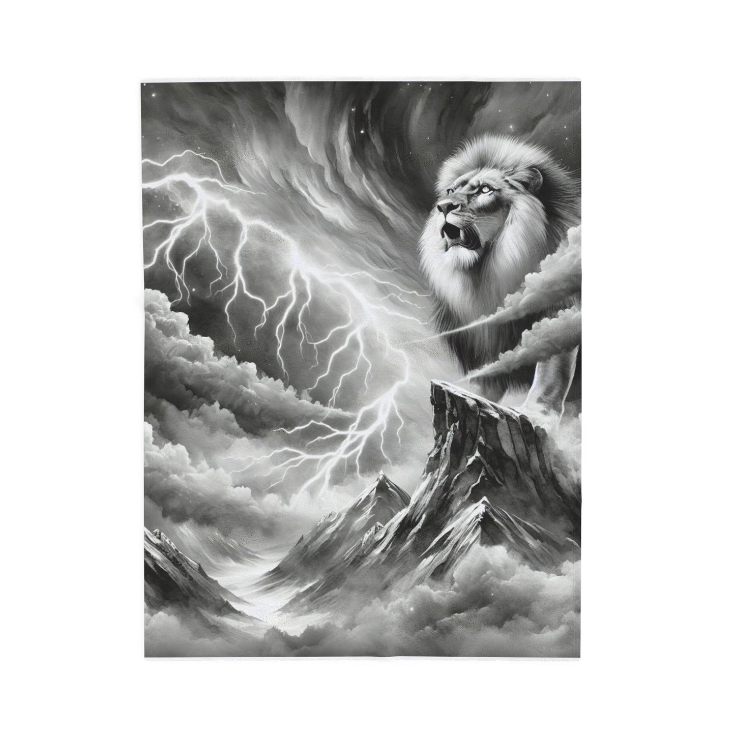 Majestic Roar of the Storm - Plush Blanket