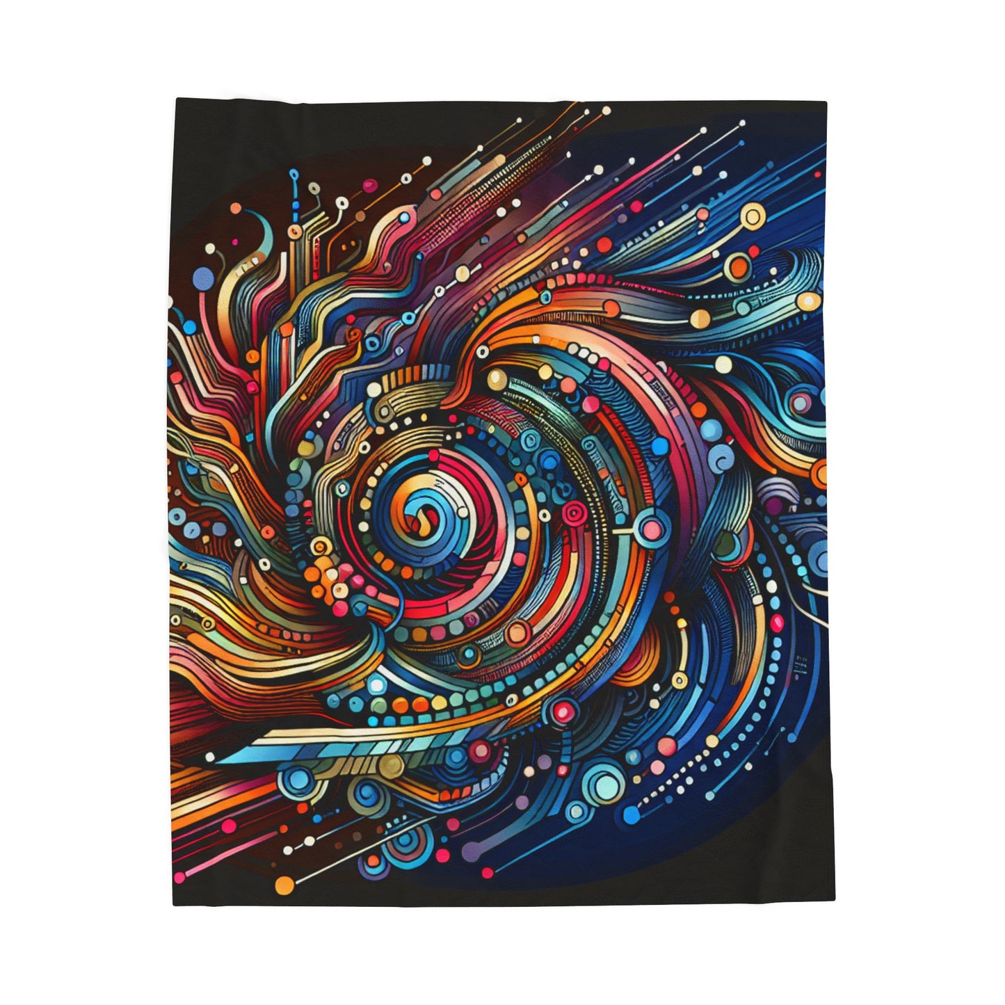 Dynamic Spiral Explorations - Plush Blanket