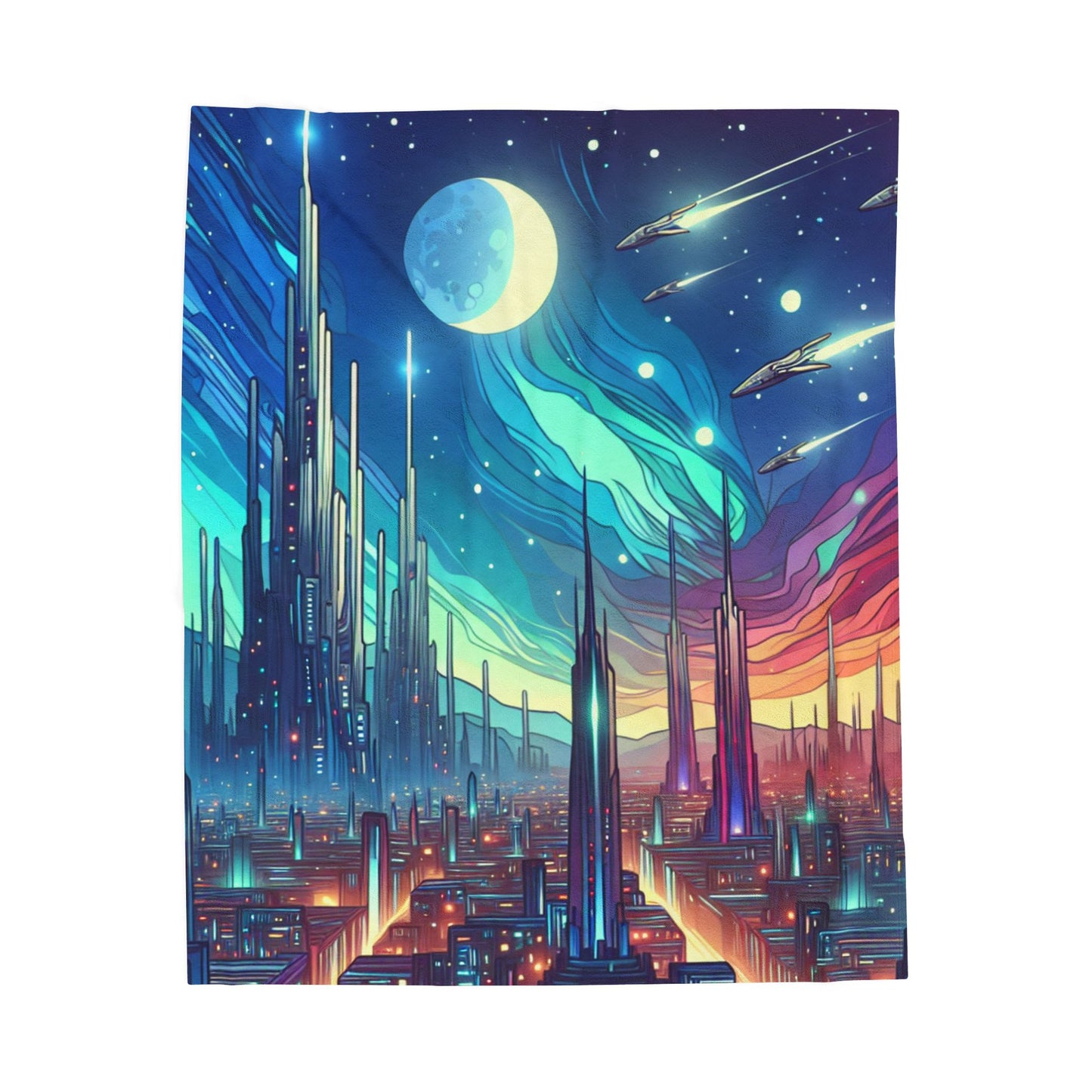 Future Skies Exploration - Plush Blanket