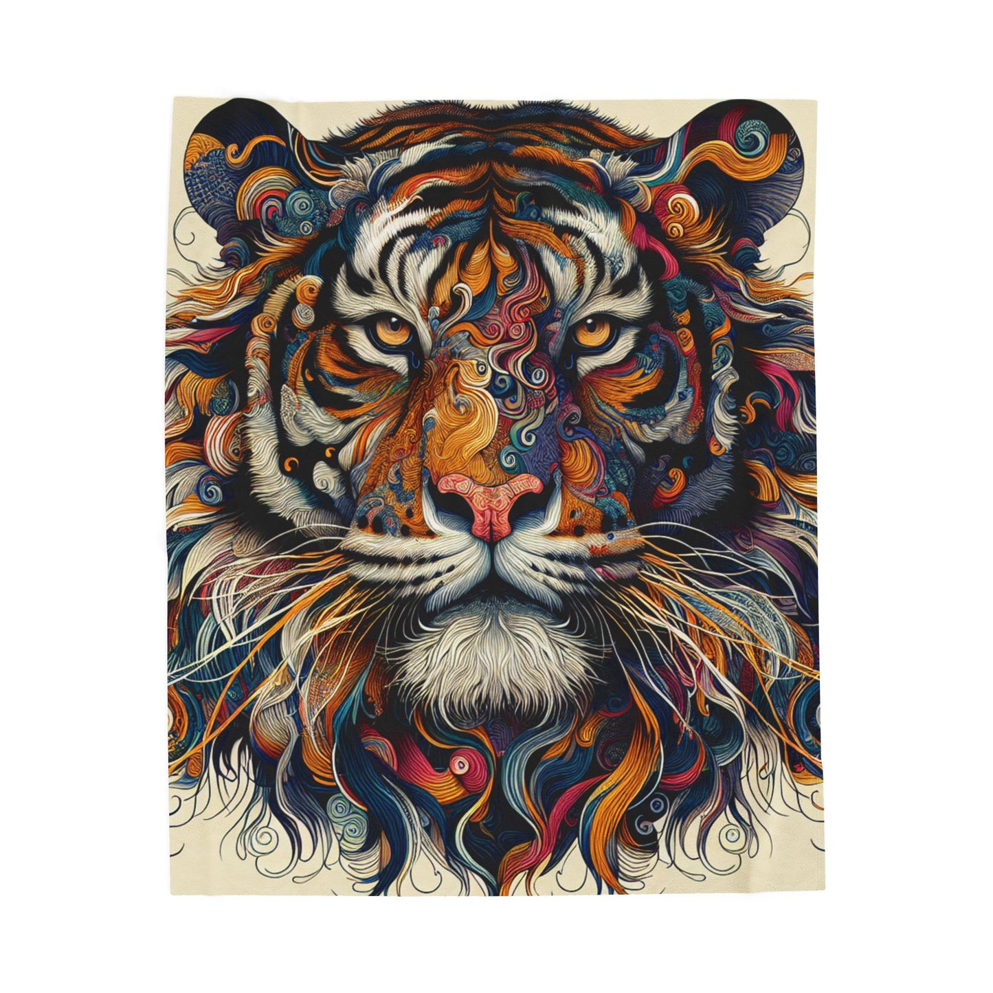 Fierce Imaginative Tiger - Plush Blanket