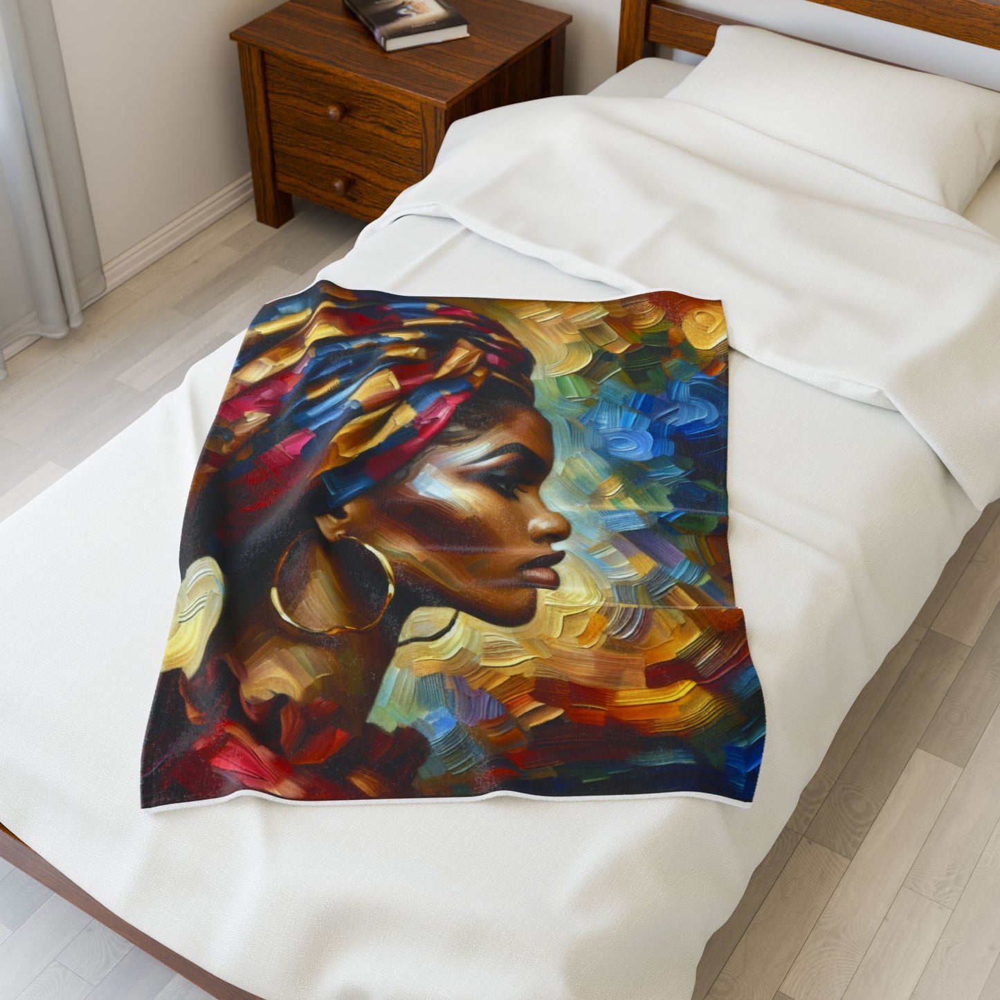 A Portrait in Brushstrokes - Plush Blanket