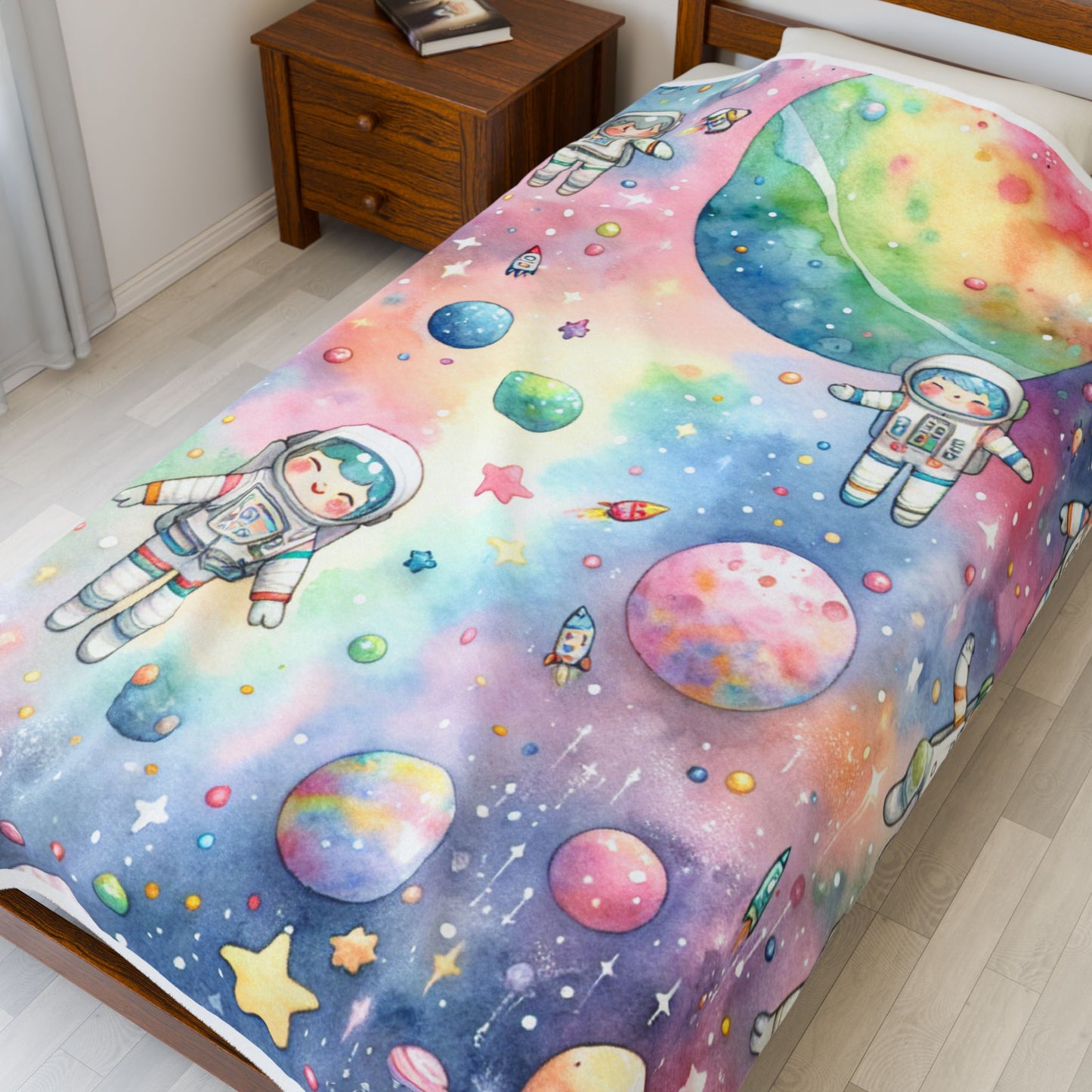 Explorers Among Planets - Plush Blanket