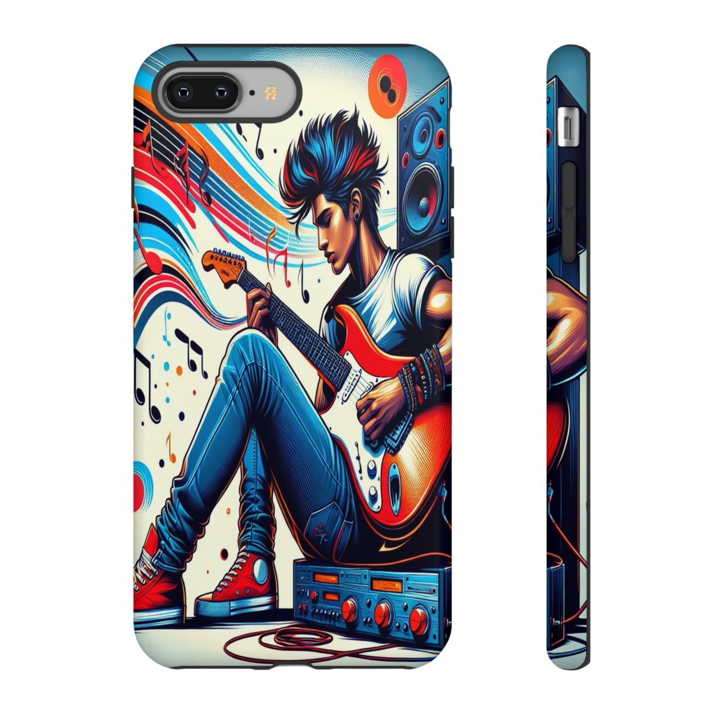 Protective Guitar Rhythms and Colorful Tunes Iphone Case Compatible With Iphone 16 15 14 - Phone Cover