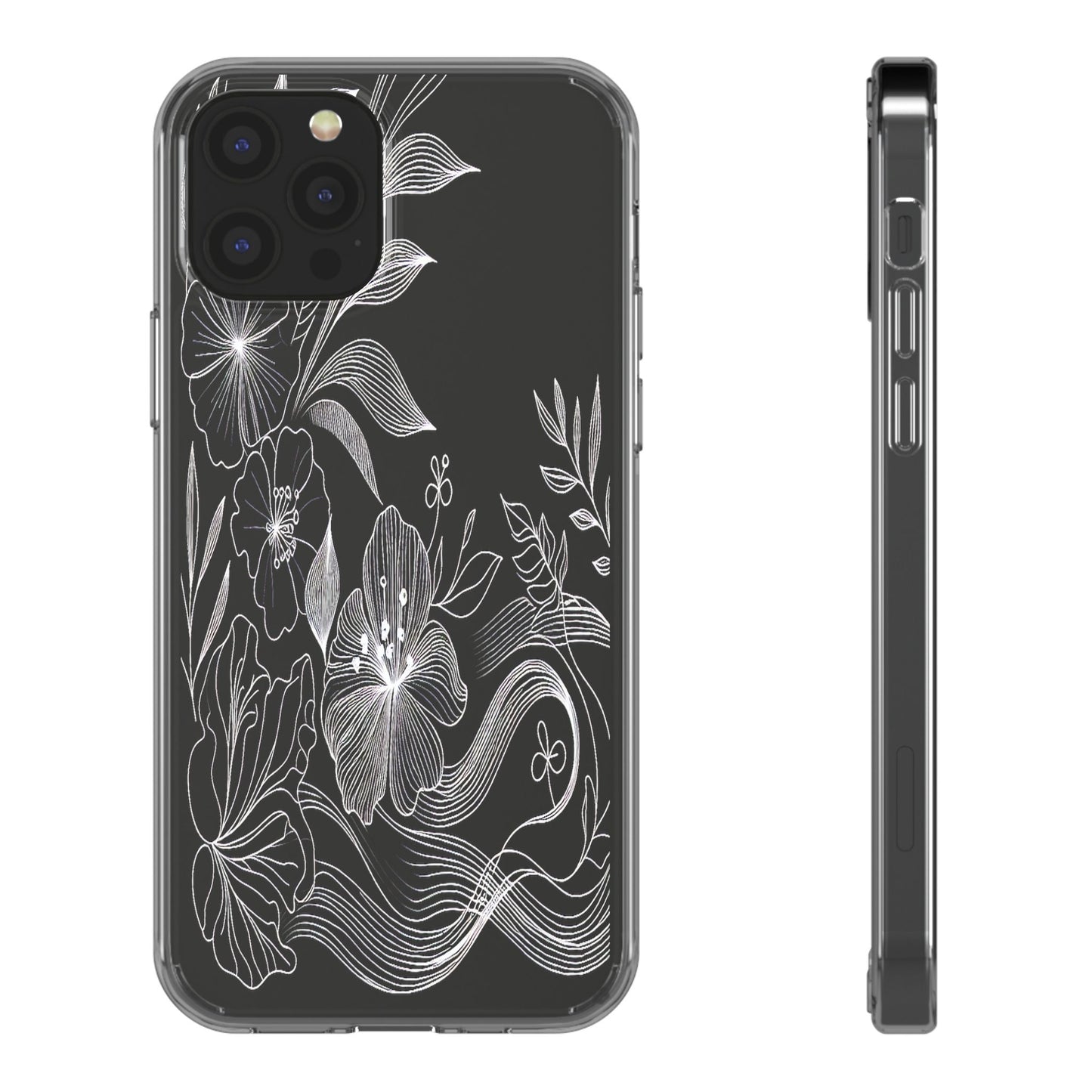 Transparent Petals in Motion Iphone Case Compatible With Iphone 16 15 14 - Clear Phone Cover