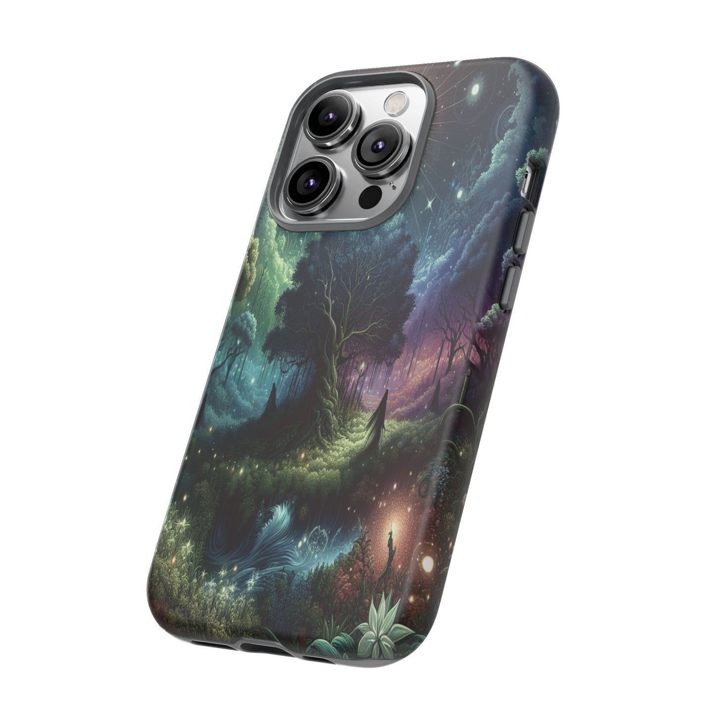 Luminous Forest Nightscape - Phone Case