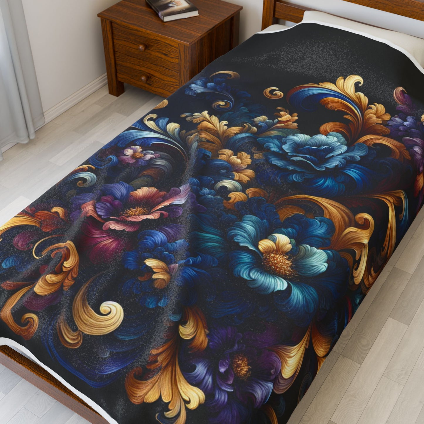 Flourishing Elegance - Plush Blanket