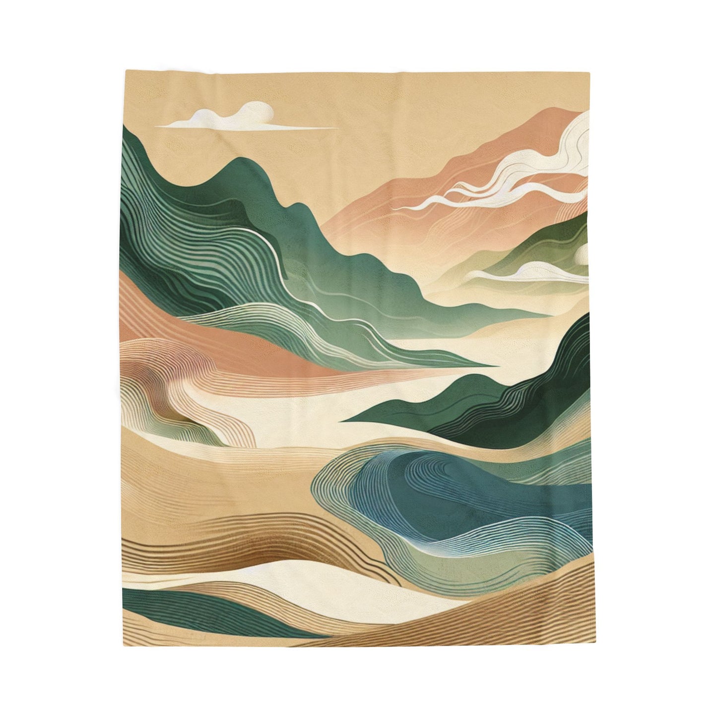Flowing Landscapes - Plush Blanket
