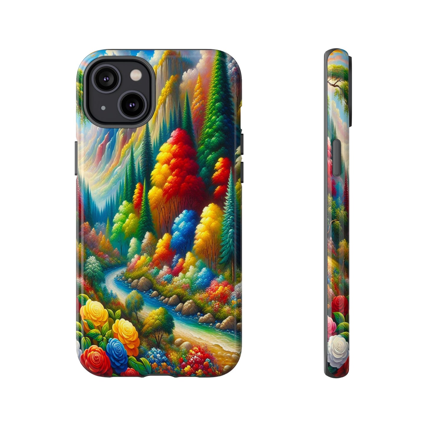 Custom ProtectiveColorful Nature ParadiseIphone Case Compatible With Iphone 16 15 14 - Phone Cover