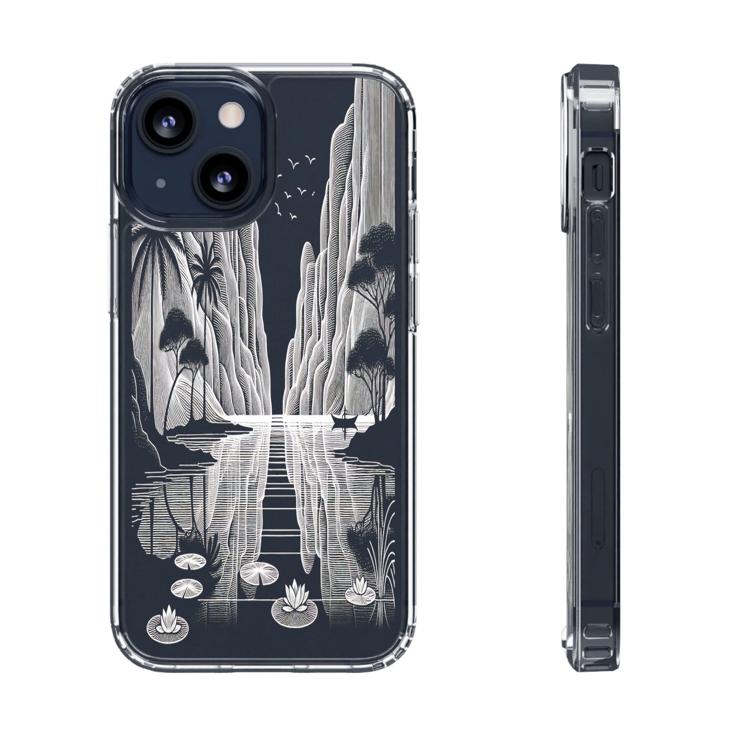 Transparent Journey Through the Cliffs Iphone Case Compatible With Iphone 16 15 14 - Clear Phone Cover