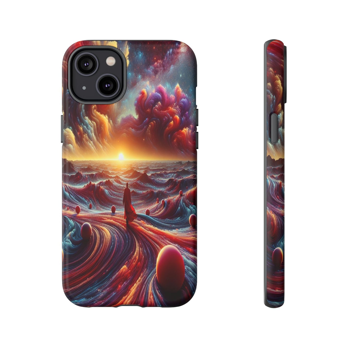 Journey Through Celestial Waves - Phone Case