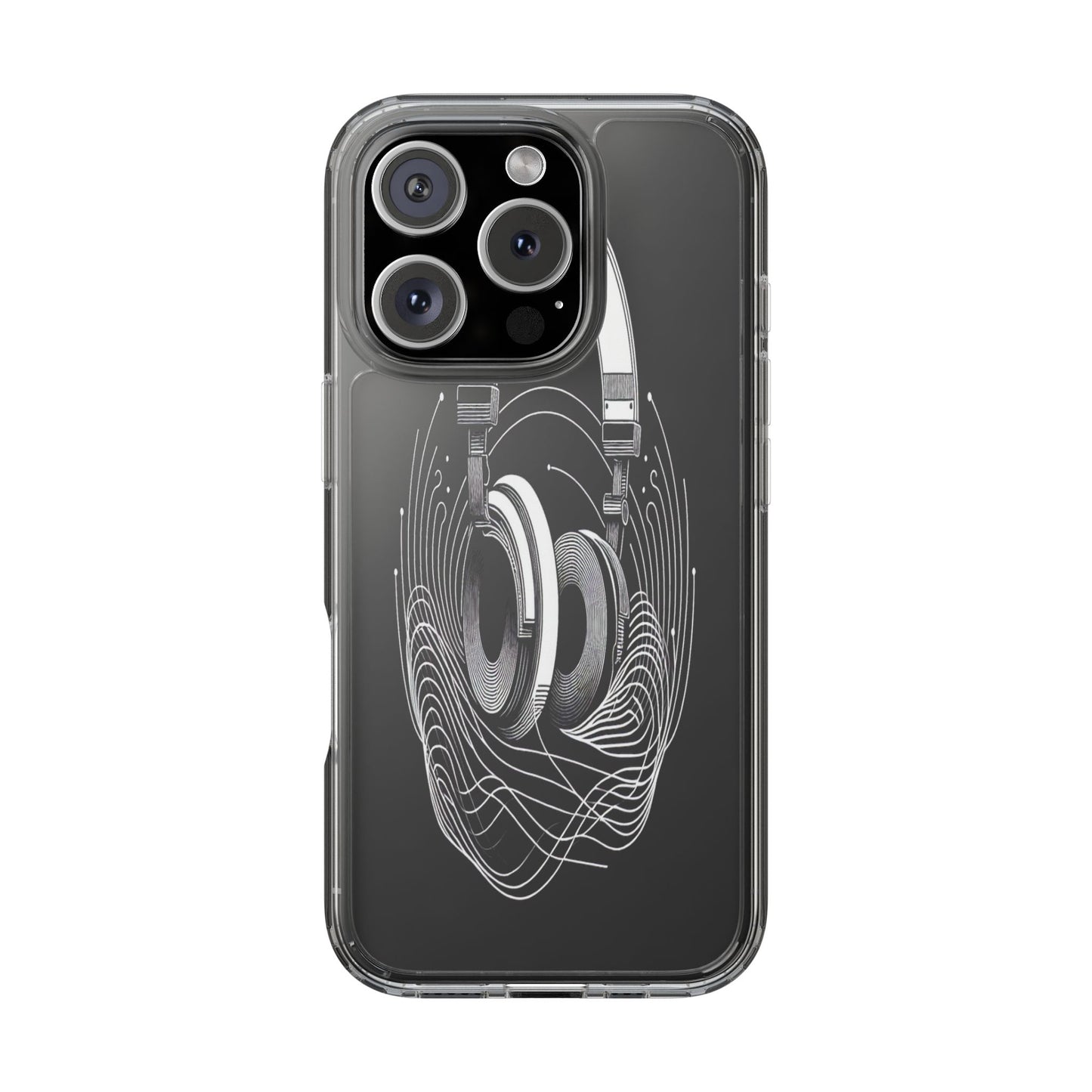 Transparent Sound Waves Unleashed Iphone Case Compatible With Iphone 16 15 14 - Clear Phone Cover