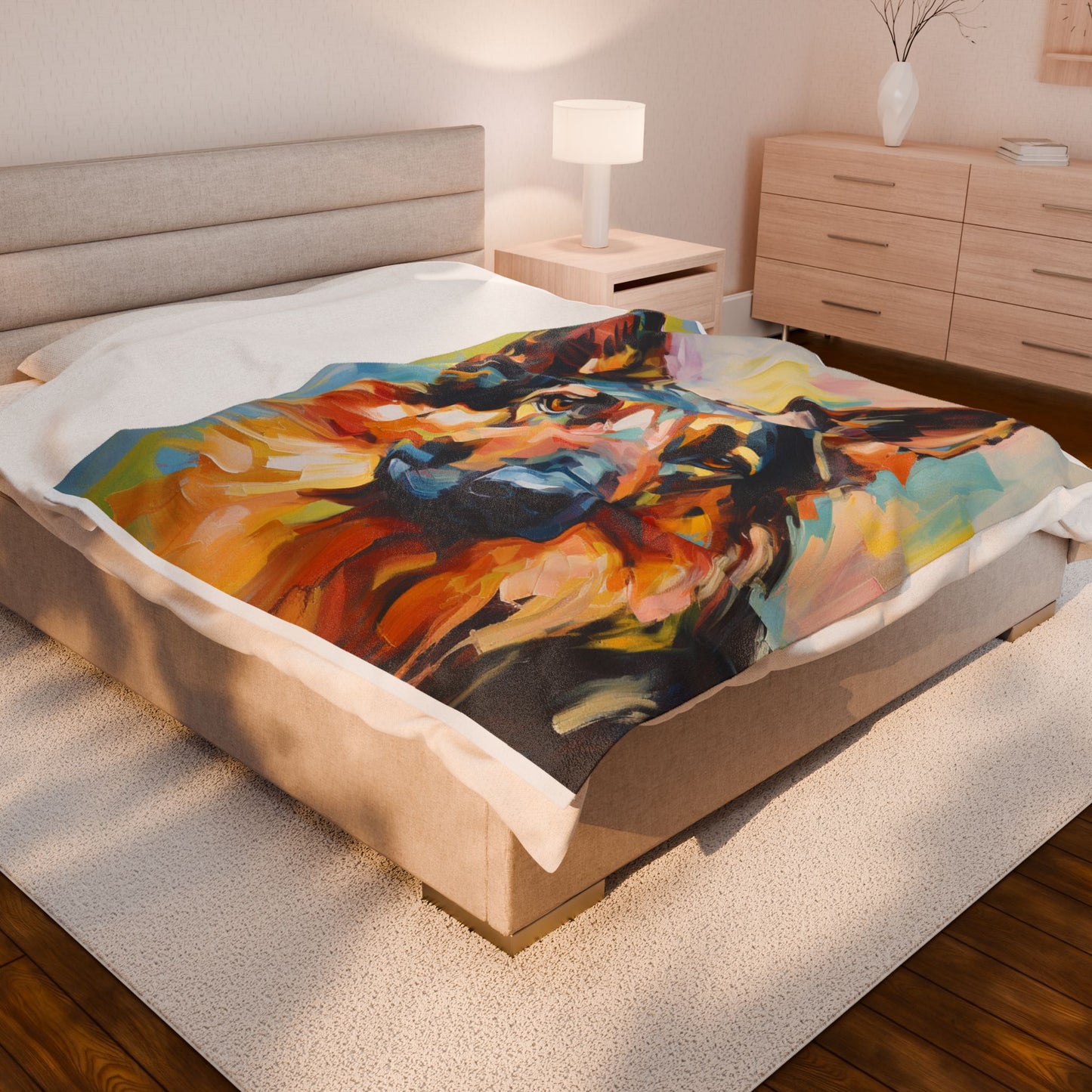 Canine Brushstrokes- Plush Blanket