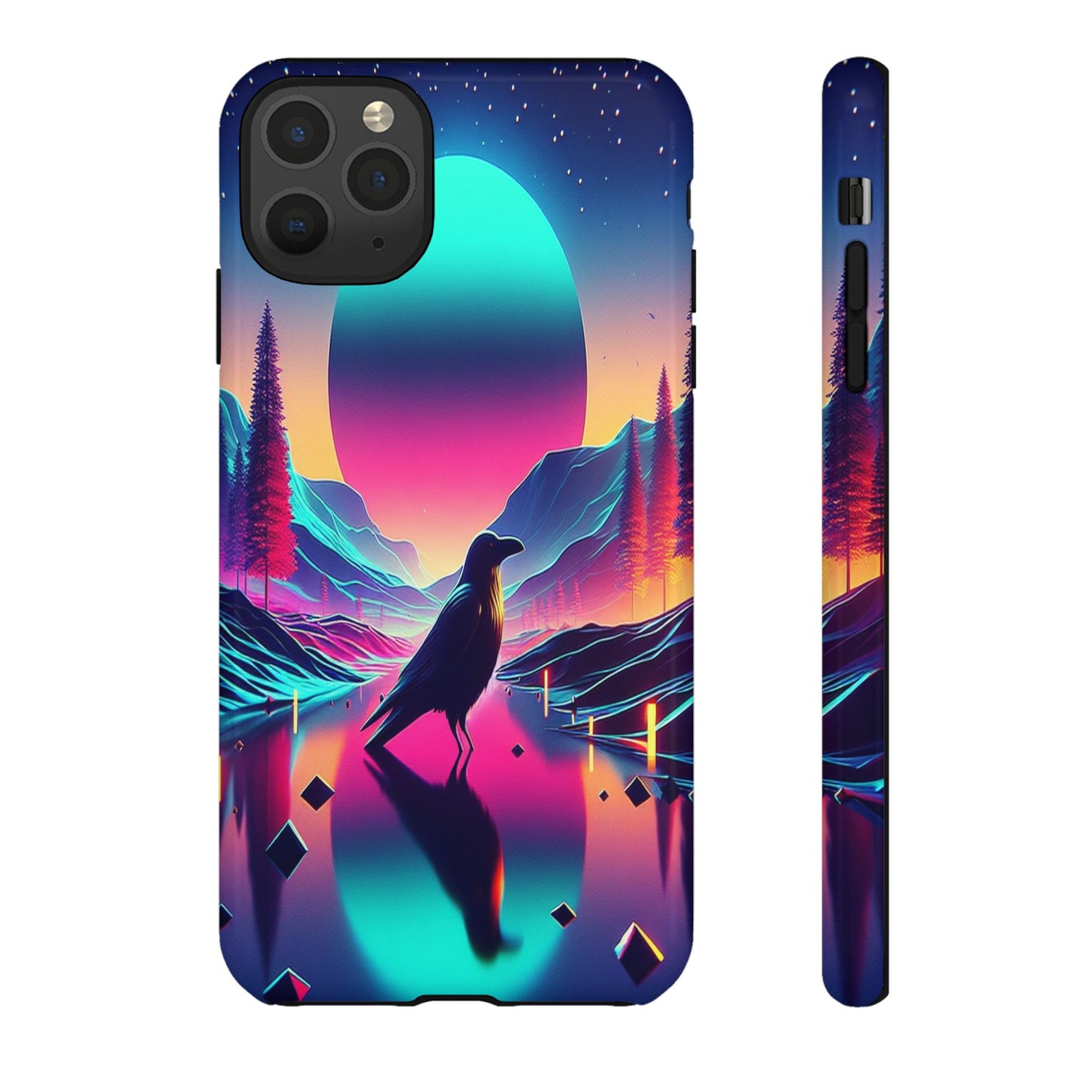 Celestial Horizon with Raven - Phone Case