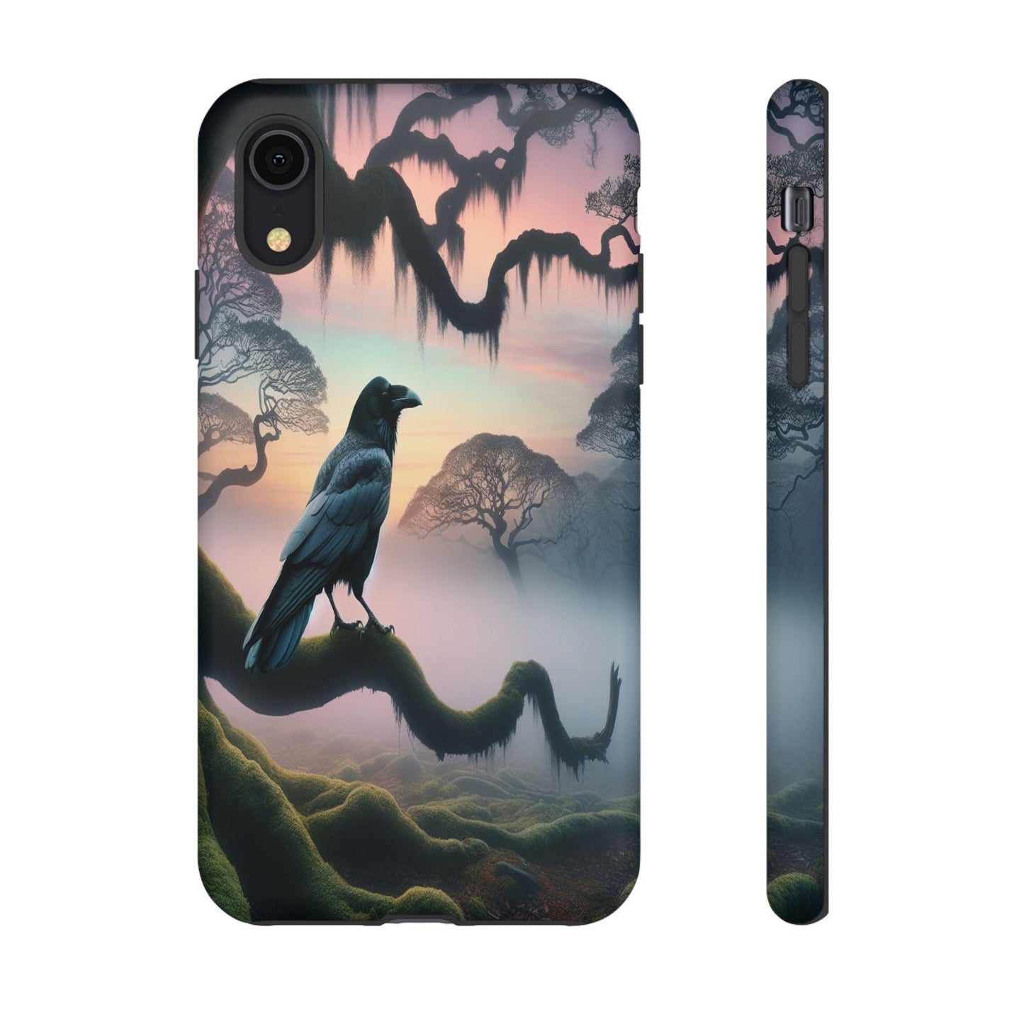 Raven in the Misty Forest - Phone Case