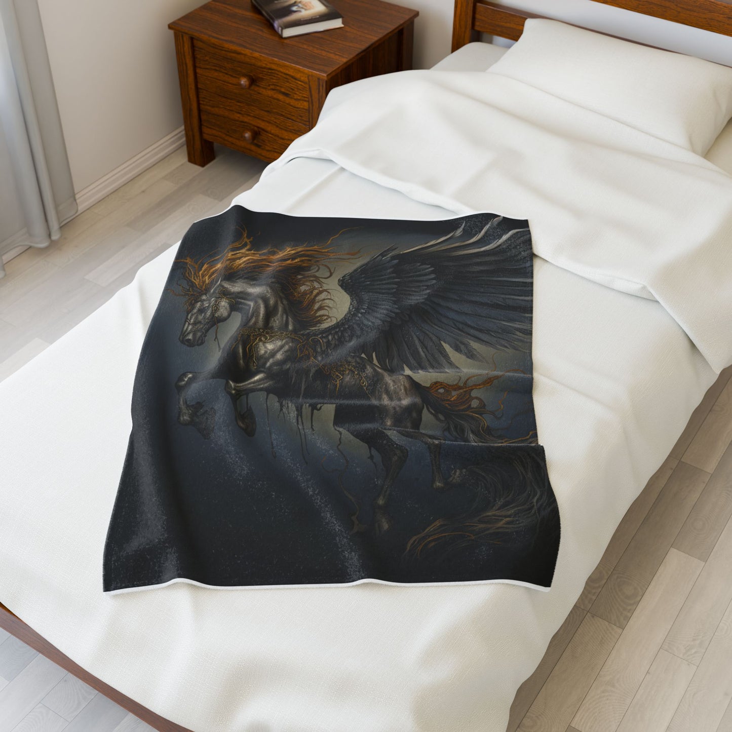 Majestic Pegasus in Flight- Plush Blanket