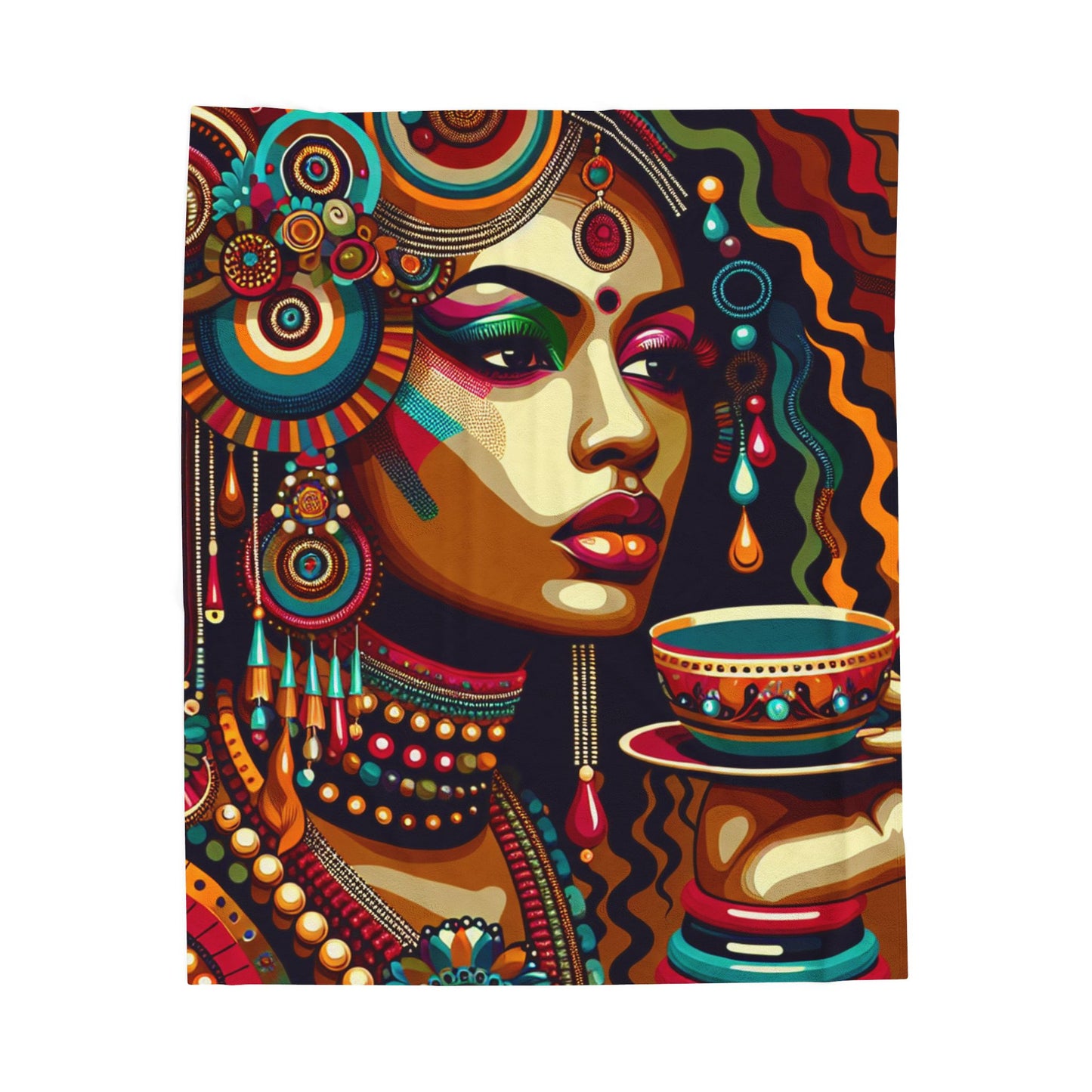 Exquisite Fusion of Culture and Expression - Plush Blanket