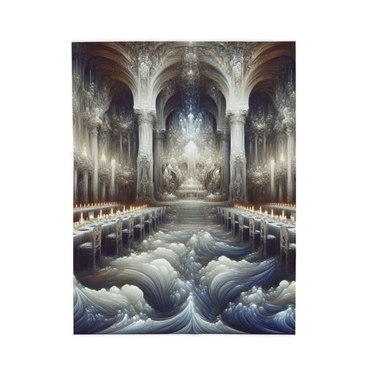 Ethereal Cathedral of Waves- Plush Blanket
