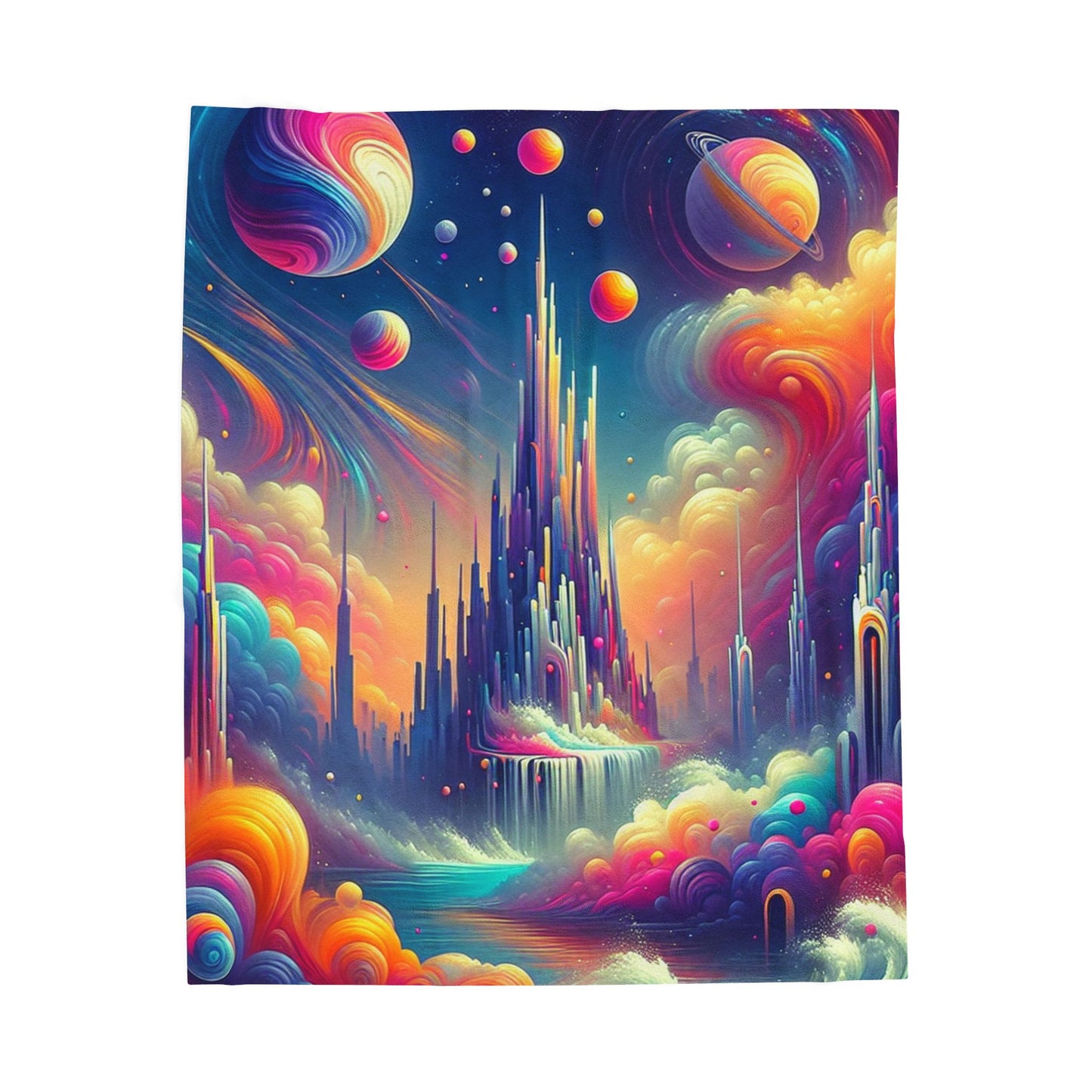 World Beyond the Clouds - Plush Blanket