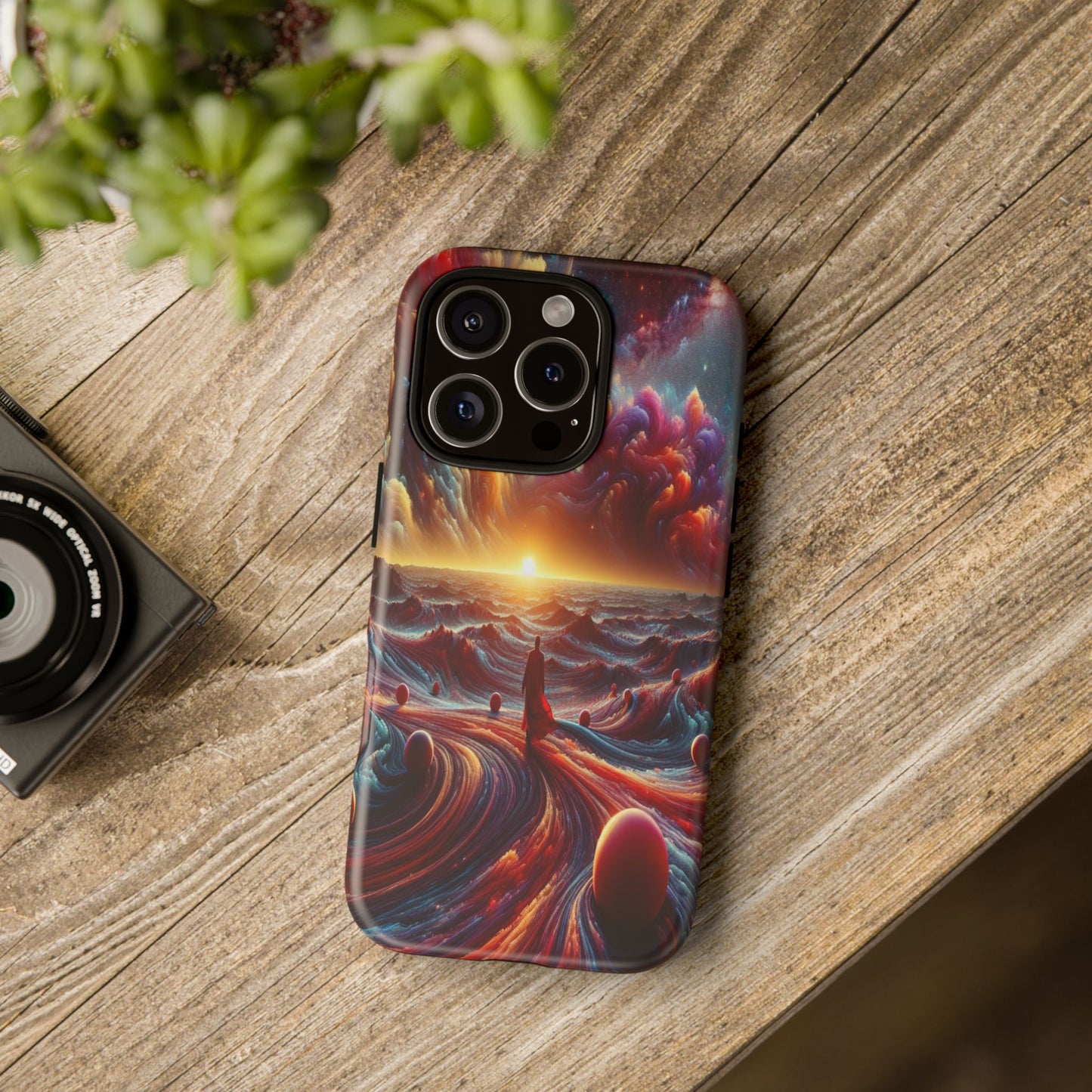 Journey Through Celestial Waves - Phone Case