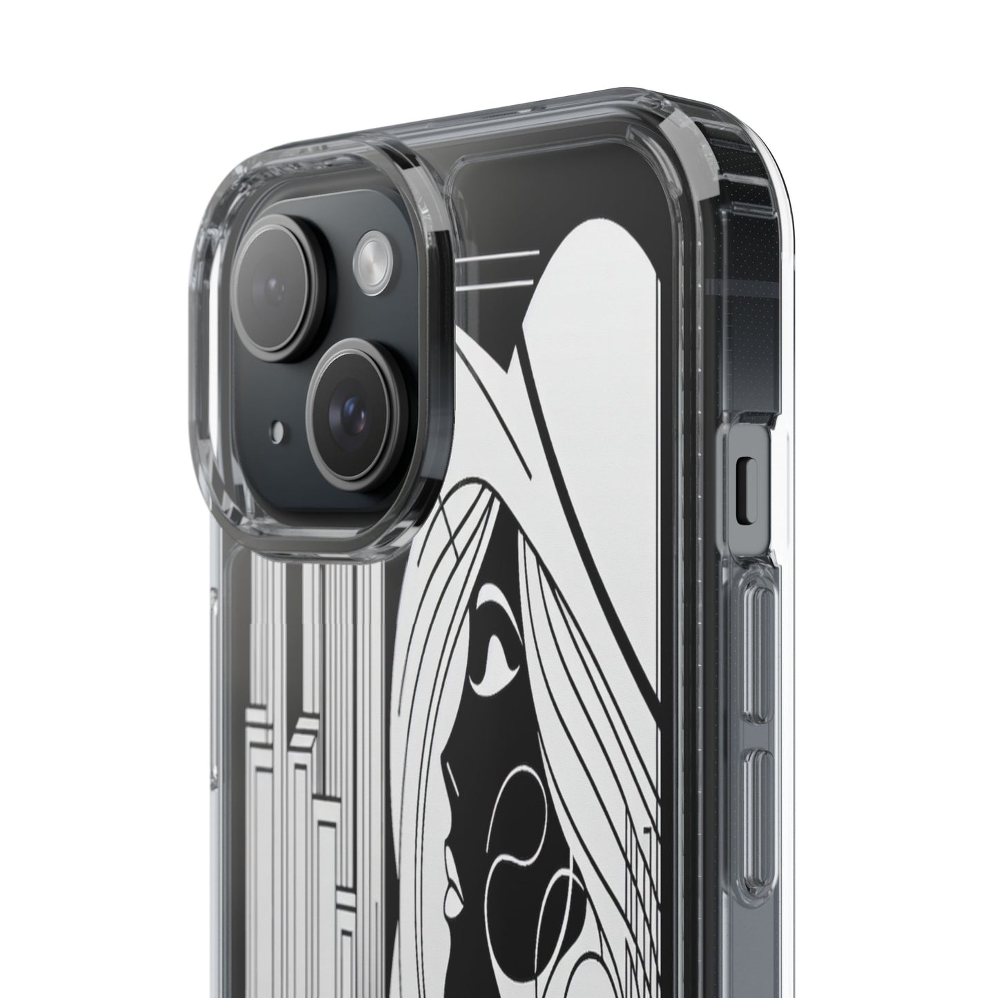 Transparent Silhouette of a Modern Vision Iphone Case Compatible With Iphone 16 15 14 - Clear Phone Cover