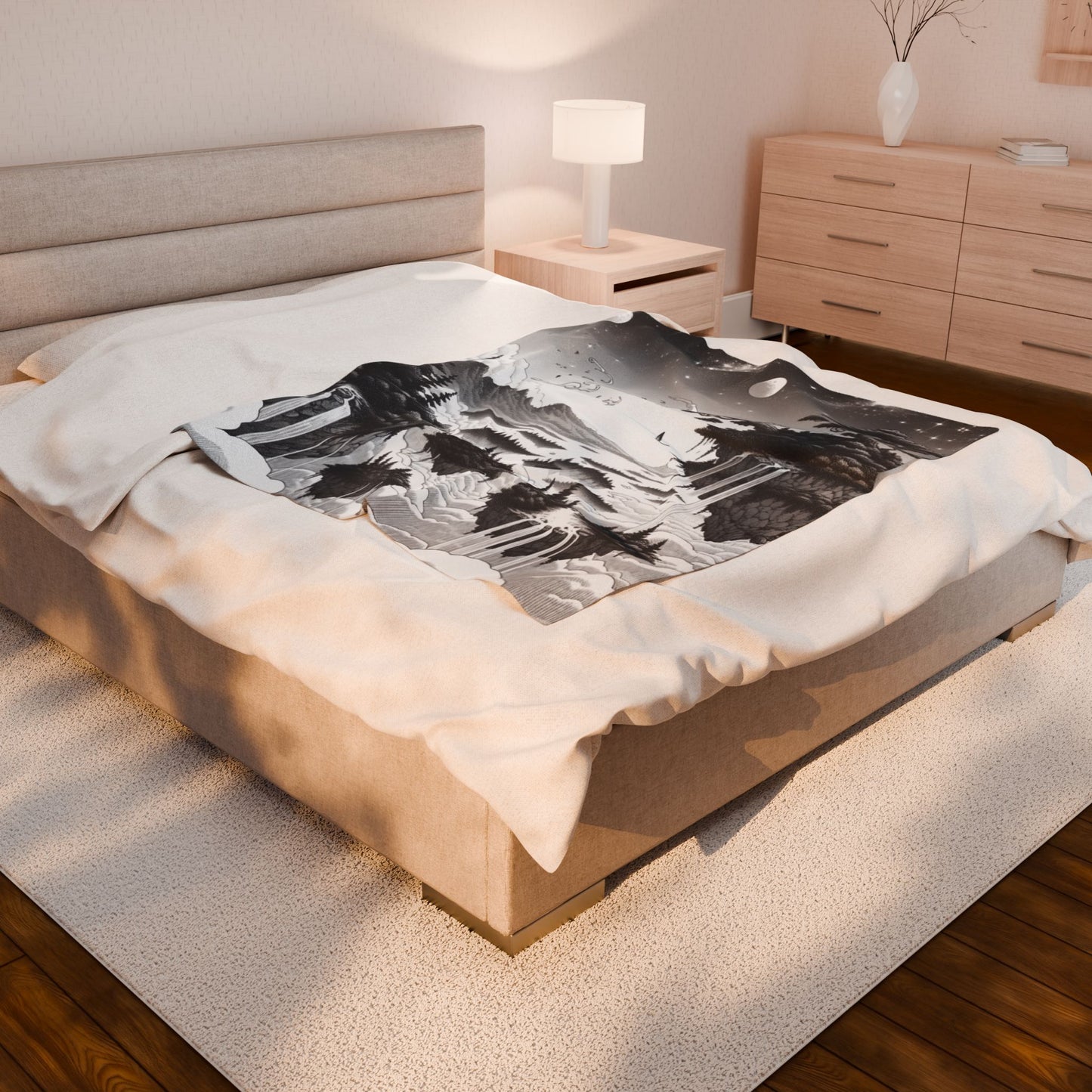 Floating Islands in the Clouds - Plush Blanket