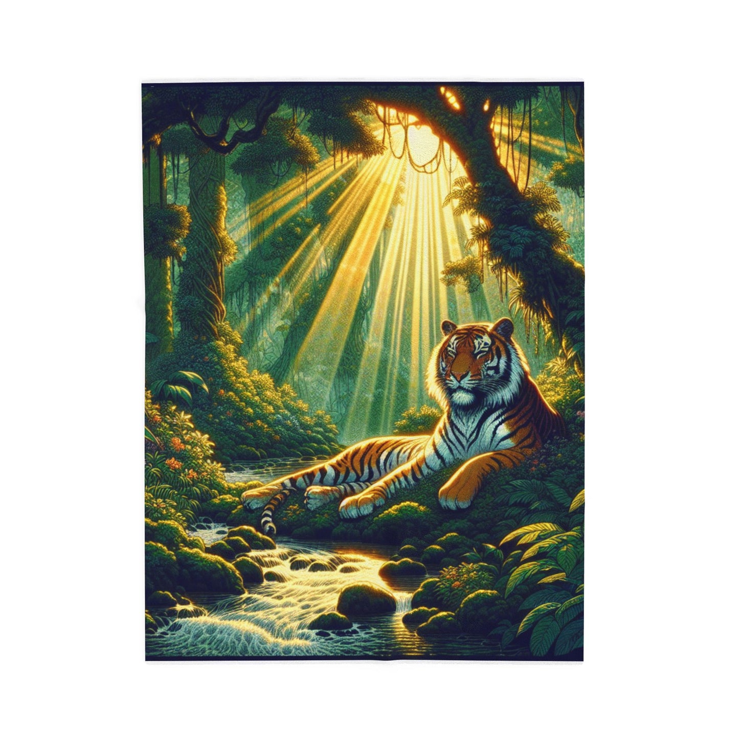 Majestic Jungle Reverie - Plush Blanket