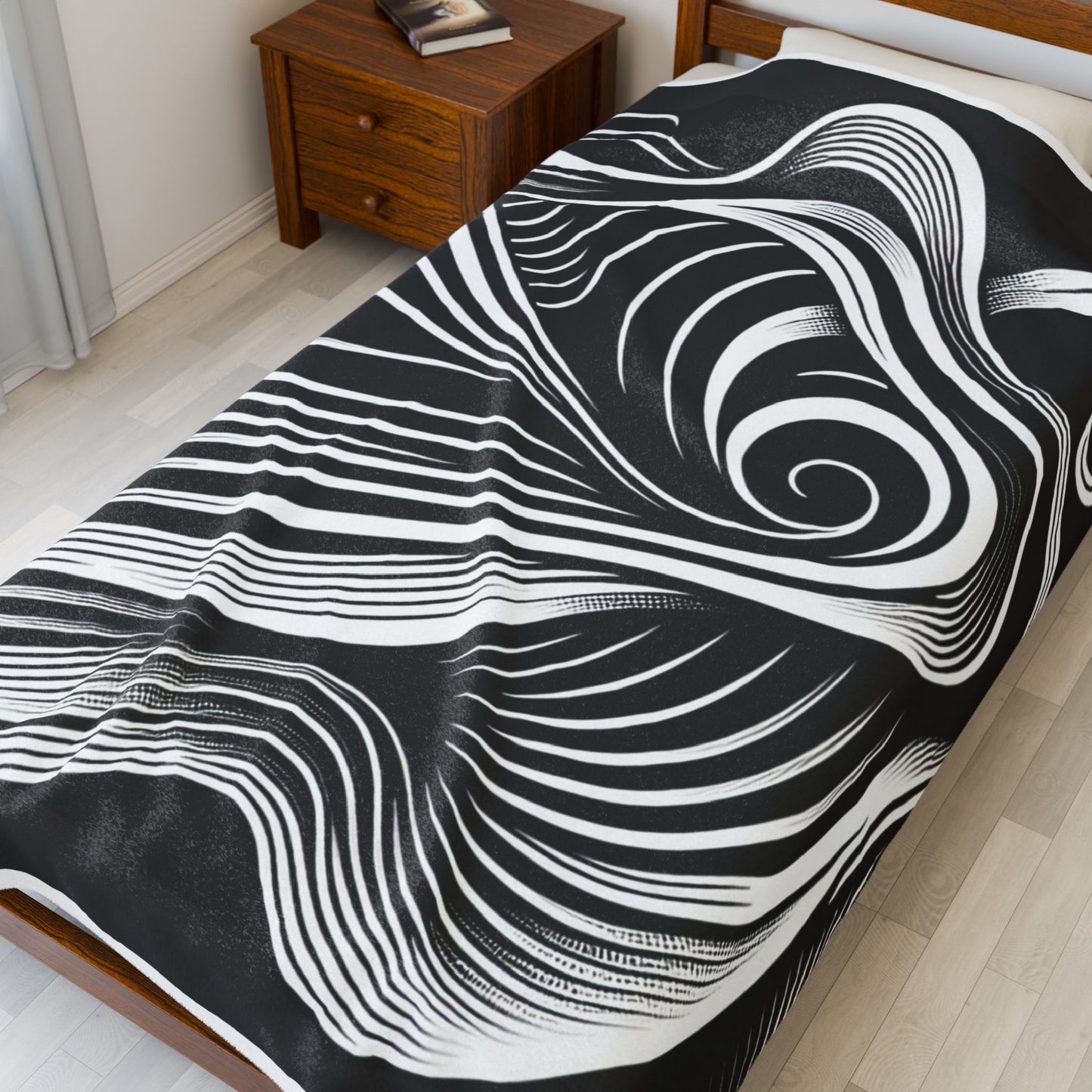 Flowing Curves Visuals - Plush Blanket