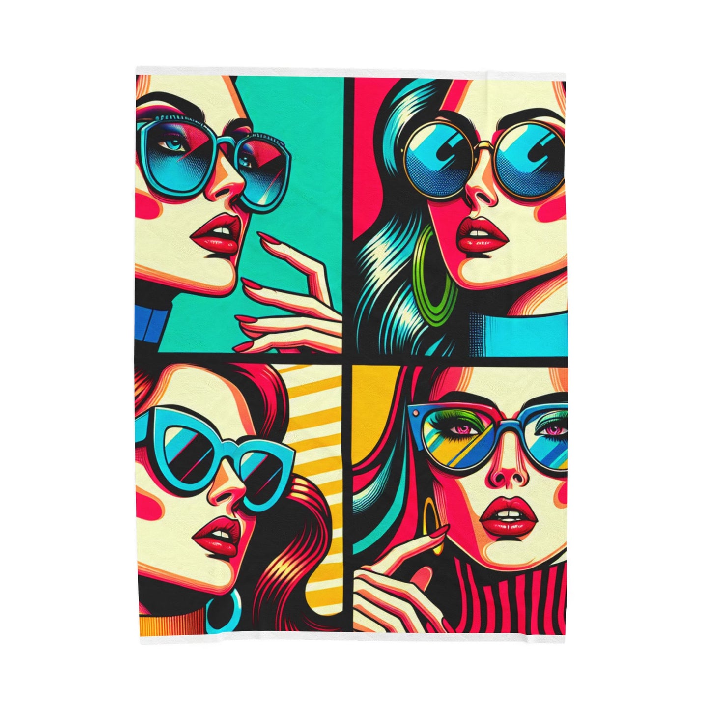 Retro Glamour Panels- Plush Blanket