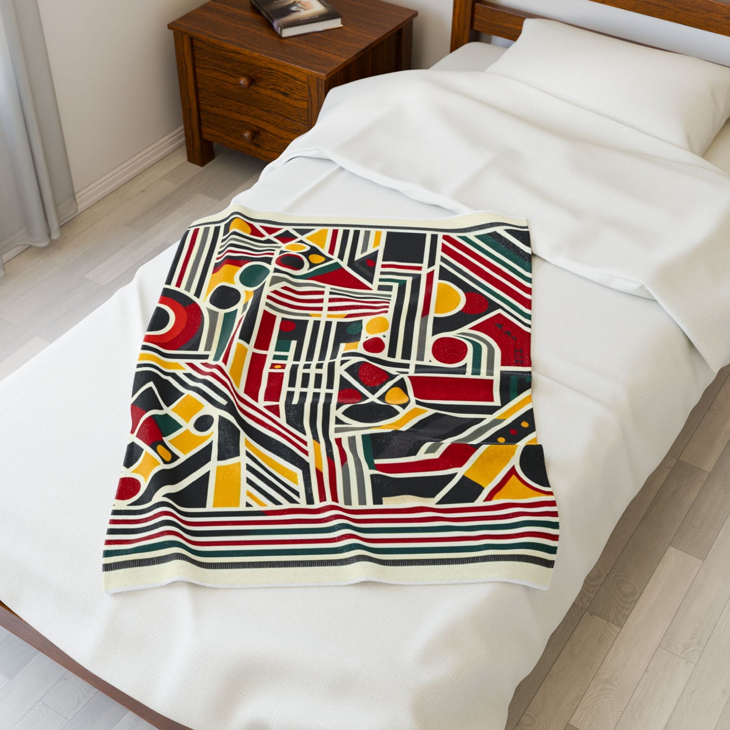 Rhythmic Geometry - Plush Blanket