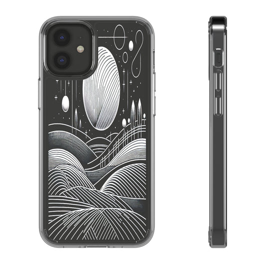 Transparent Lunar Landscapes Iphone Case Compatible With Iphone 16 15 14 - Clear Phone Cover