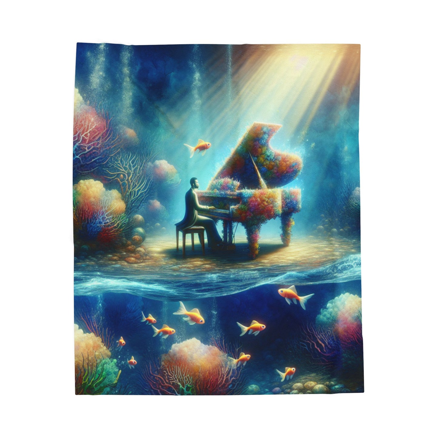Melody Beneath the Waves - Plush Blanket