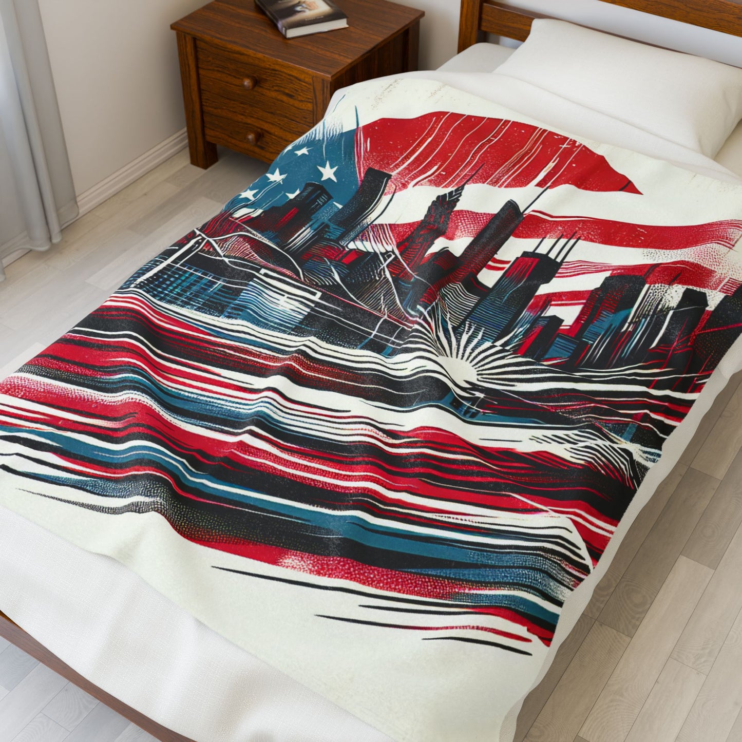 Skyline Celebration - Plush Blanket