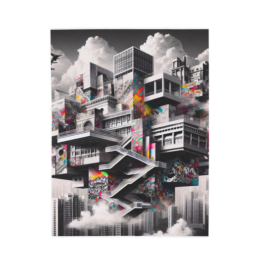 Floating Concrete Puzzle - Plush Blanket