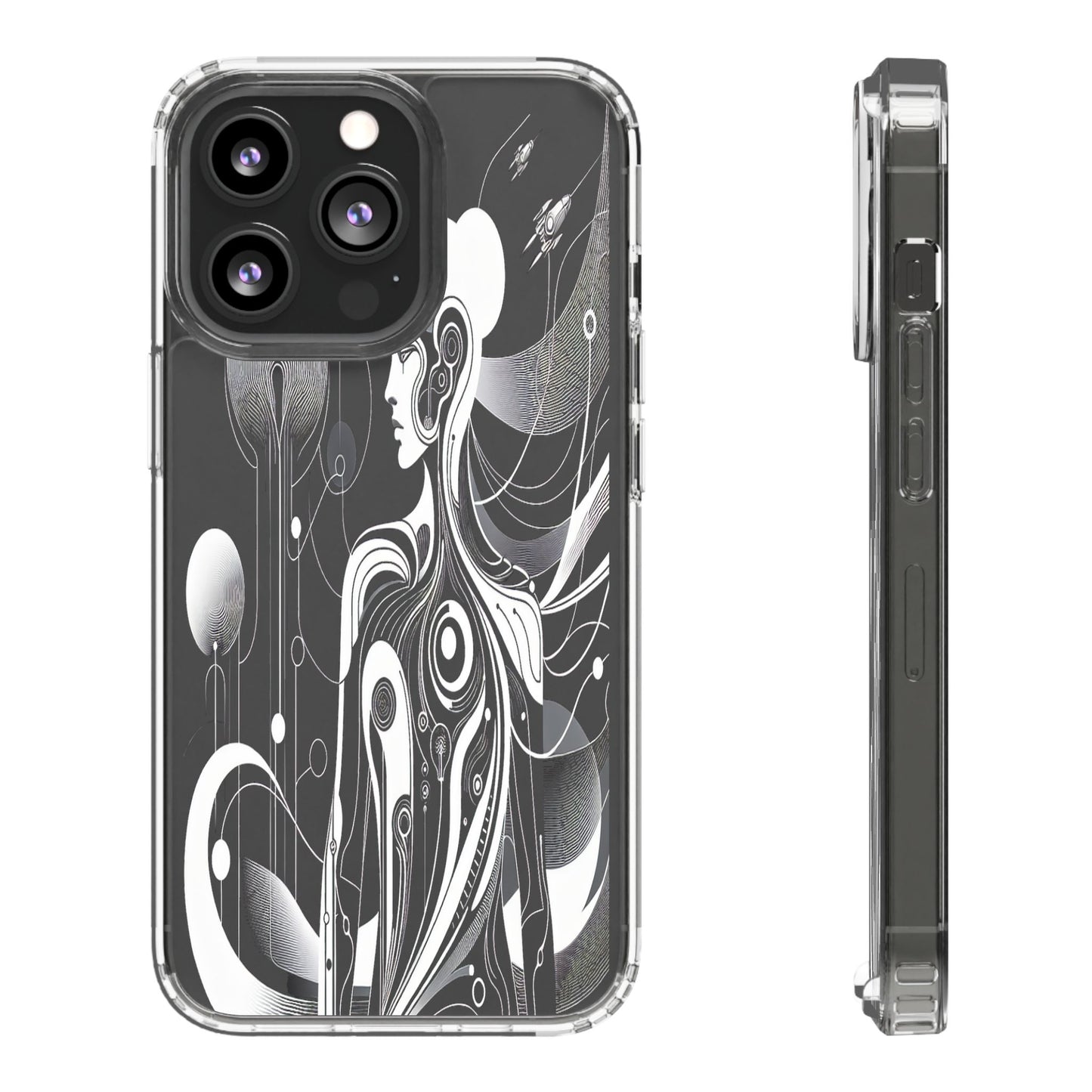 Transparent Galactic Ascent Iphone Case Compatible With Iphone 16 15 14 - Clear Phone Cover