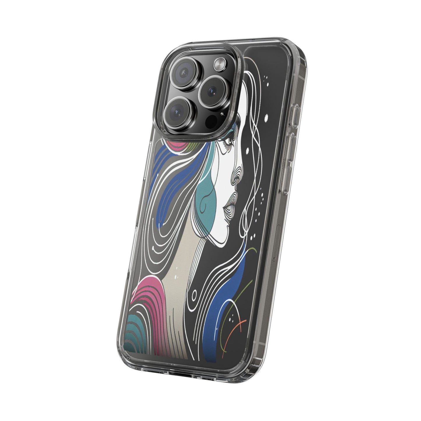 Transparent Portrait of Imagination Iphone Case Compatible With Iphone 16 15 14 - Clear Phone Cover