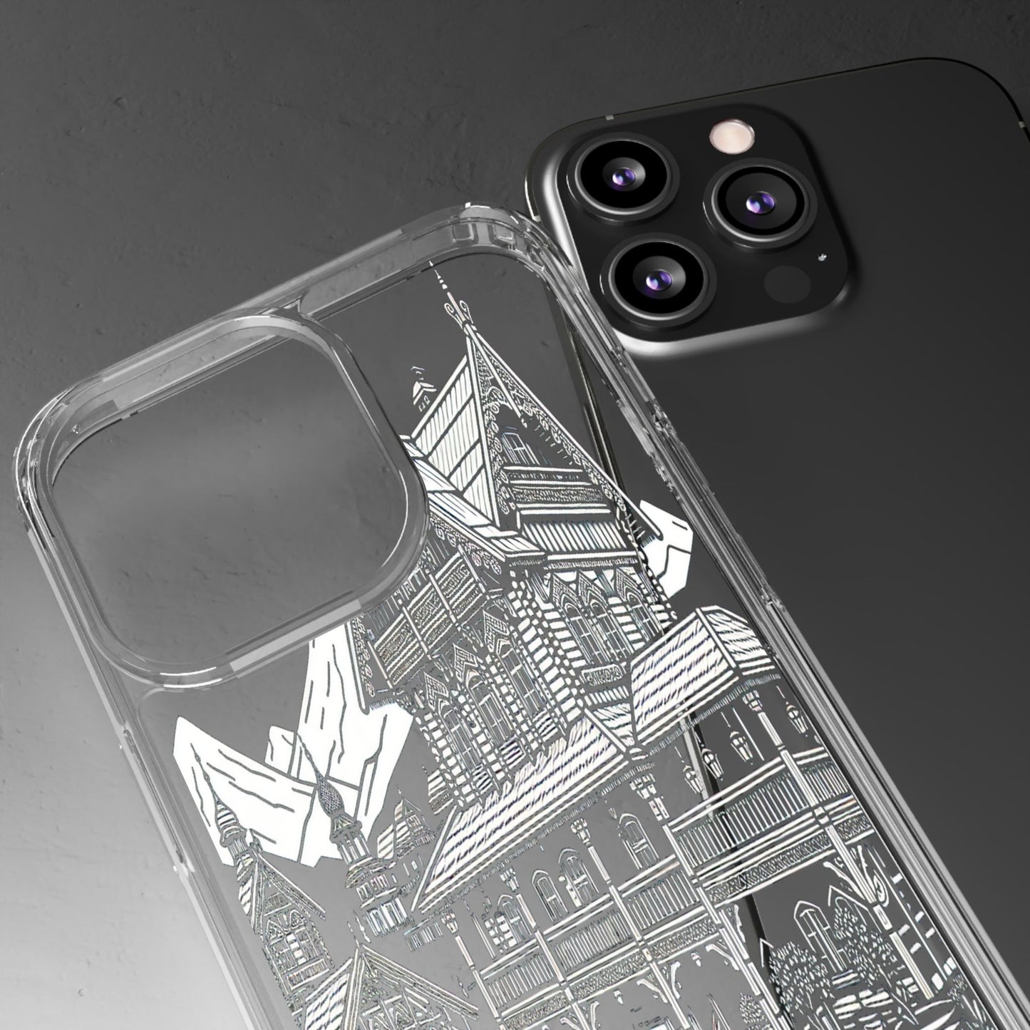 Transparent Rustic Alpine Retreat Iphone Case Compatible With Iphone 16 15 14 - Clear Phone Cover