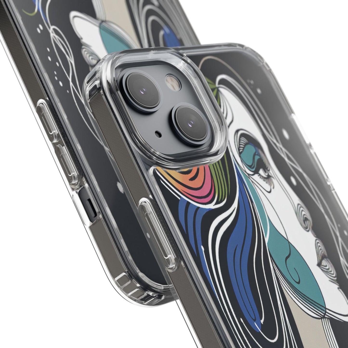 Transparent Portrait of Imagination Iphone Case Compatible With Iphone 16 15 14 - Clear Phone Cover