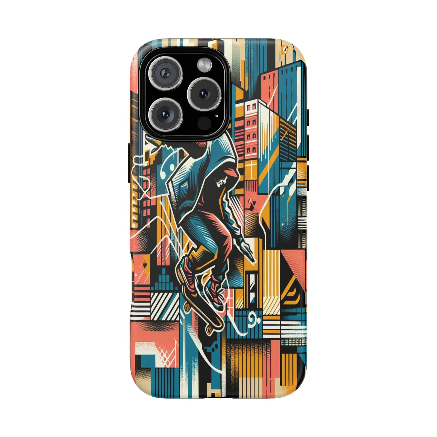 Skater in the Cityscape - Phone Case