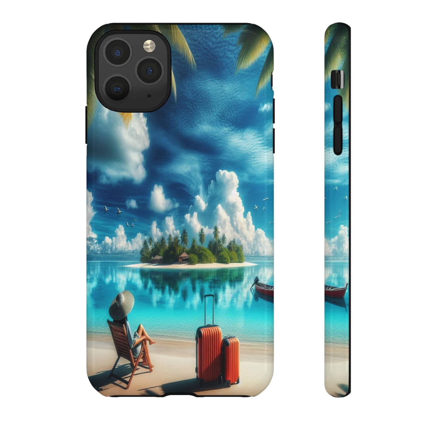 Custom ProtectiveIsland Escape in ParadiseIphone Case Compatible With Iphone 16 15 14 - Phone Cover