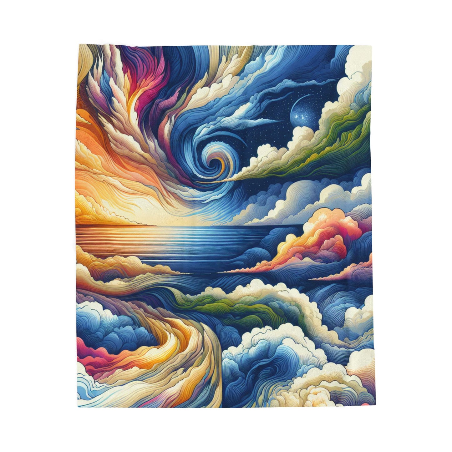 Swirling Creation - Plush Blanket