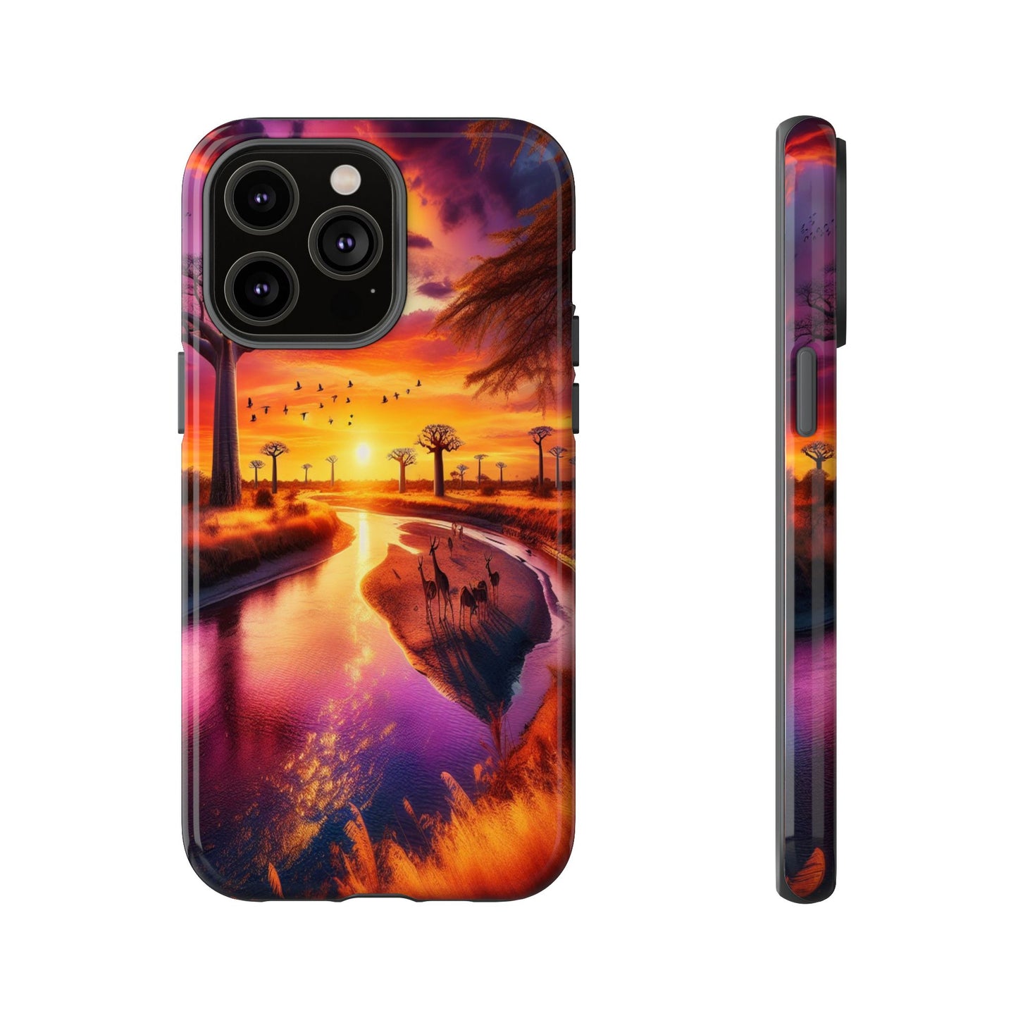 Journey Through Radiant Savannah - Phone Case