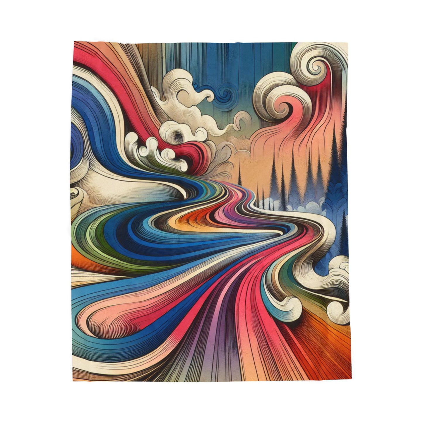 Flowing Visions - Plush Blanket