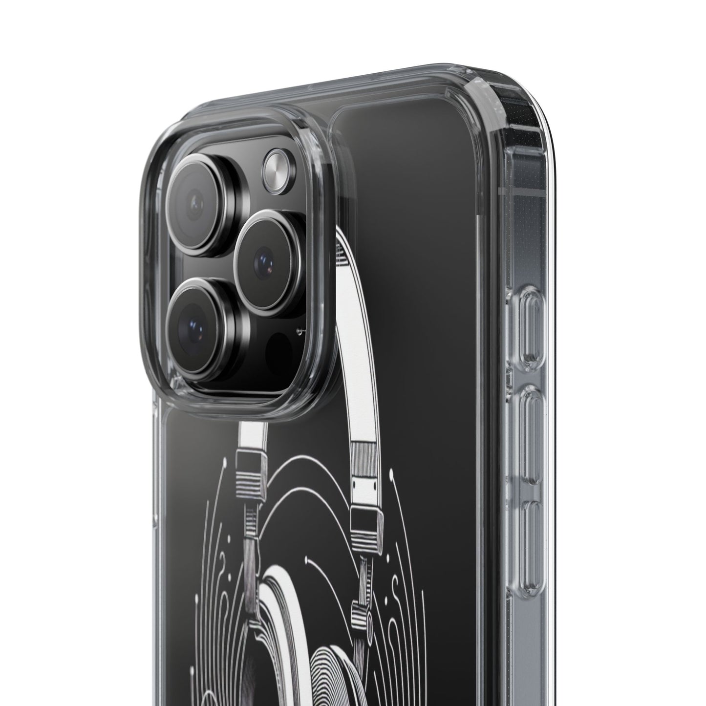 Transparent Sound Waves Unleashed Iphone Case Compatible With Iphone 16 15 14 - Clear Phone Cover